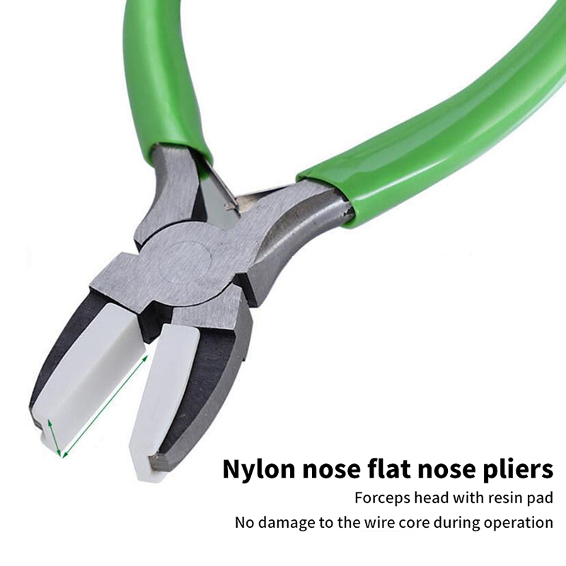 Jewelry Making Round Nose Pliers - ❤️ Zielone płaskie szczypce z wydłużonymi
