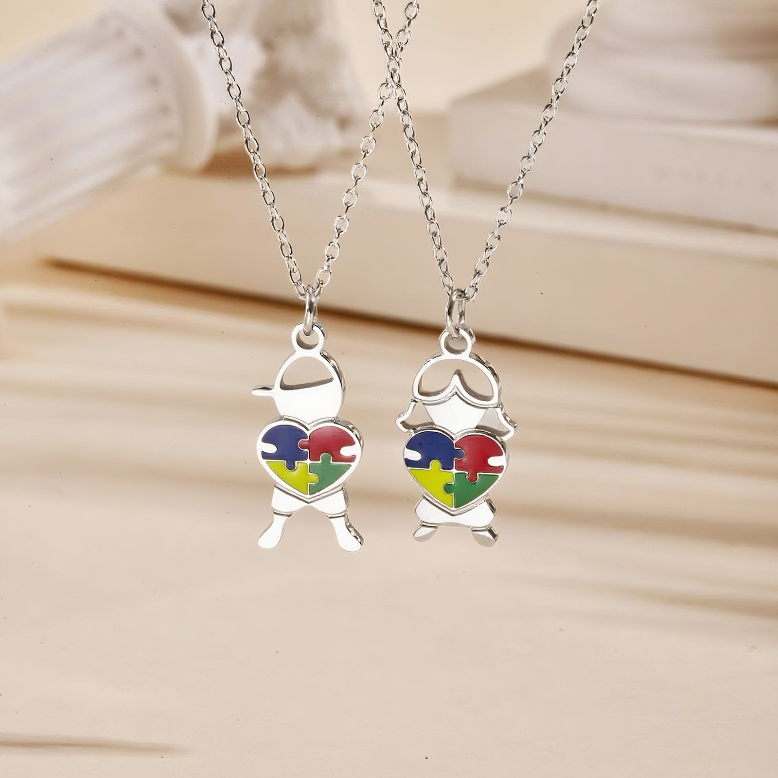 Jewelry Making Game - Naszyjnik ze stali nierdzewnej z zawieszką
