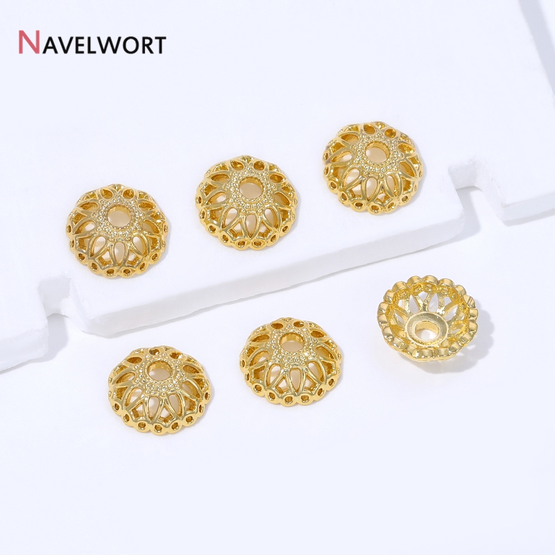 Pozłacane 18-karatowym złotem  – Bead Cap Flower recenzja i cena