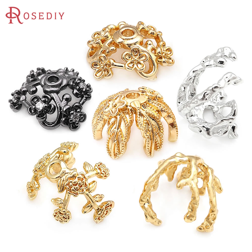 10 sztuk 18K złoty kolor mosią – Bead Cap Flower recenzja i cena
