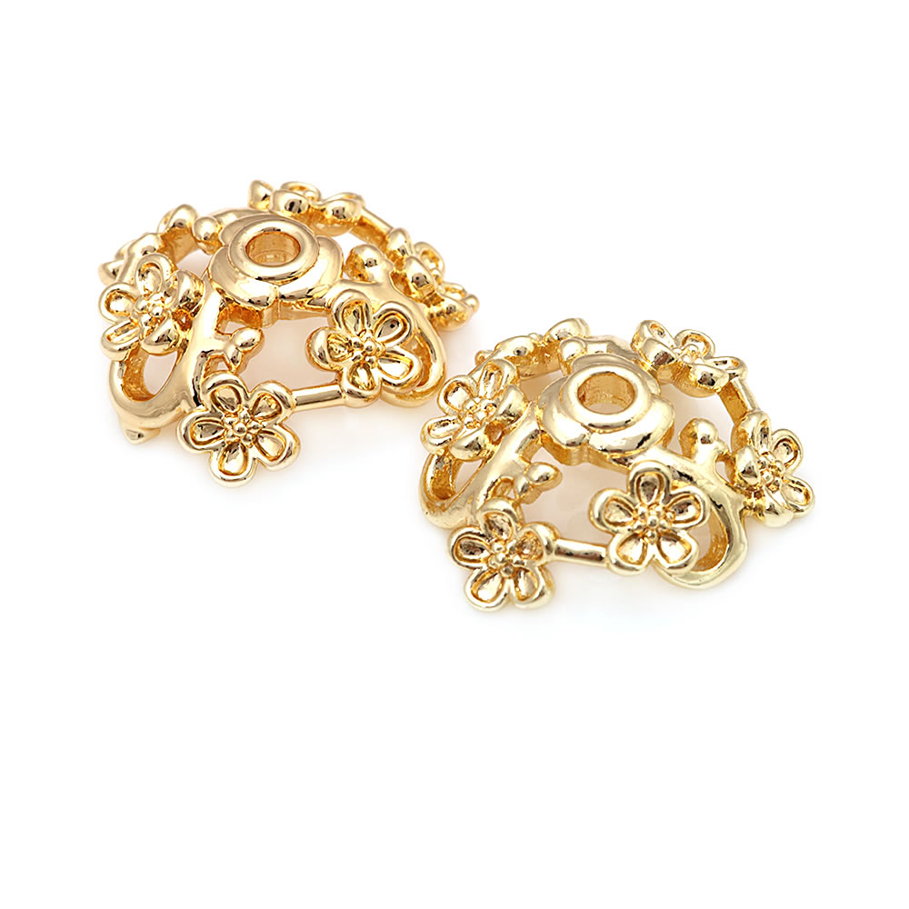 10 sztuk 18K złoty kolor mosią – Bead Cap Flower recenzja i cena
