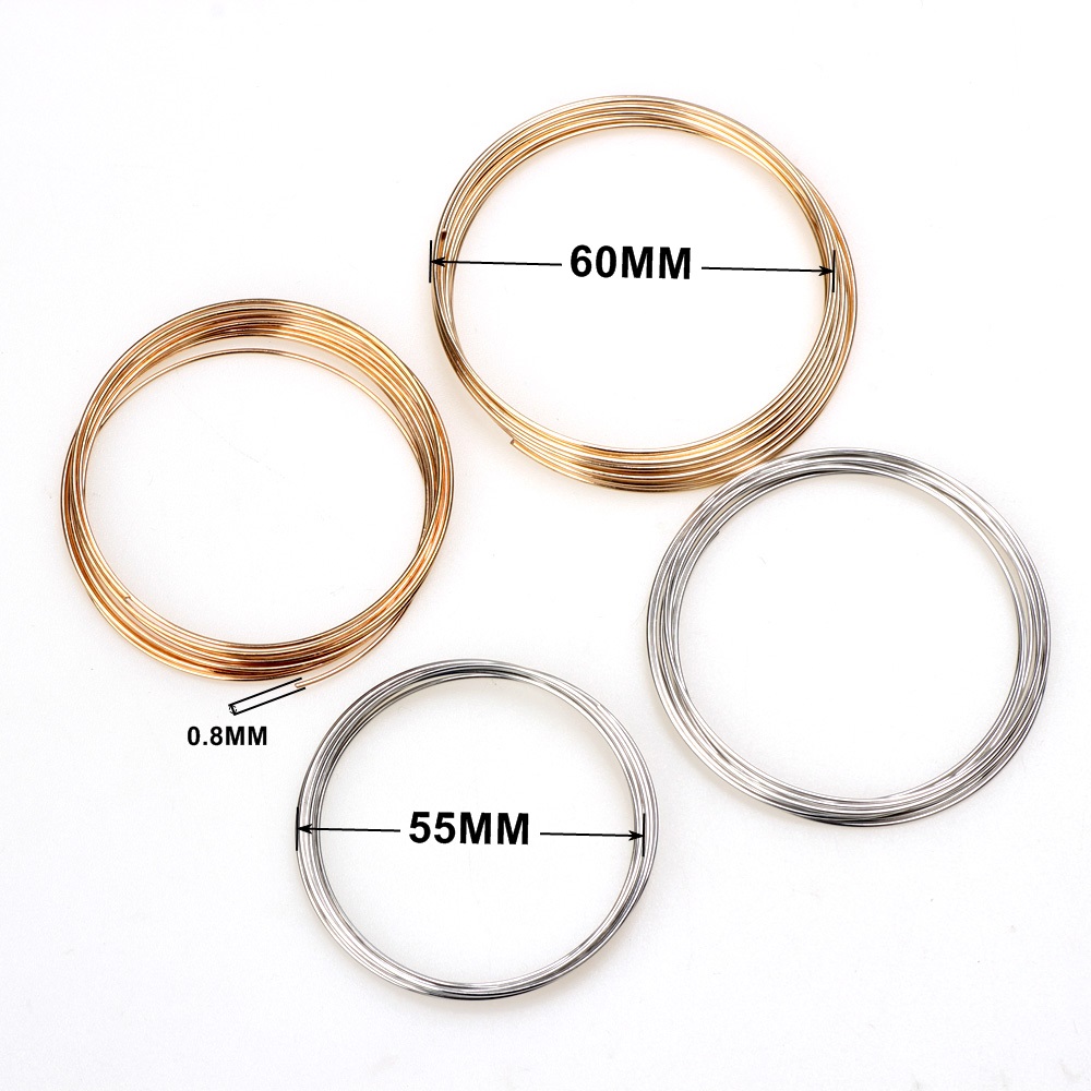 0.8MM 55/60MM Rhodium/KC Gold  – Memory Wire Bracelet recenzja i cena