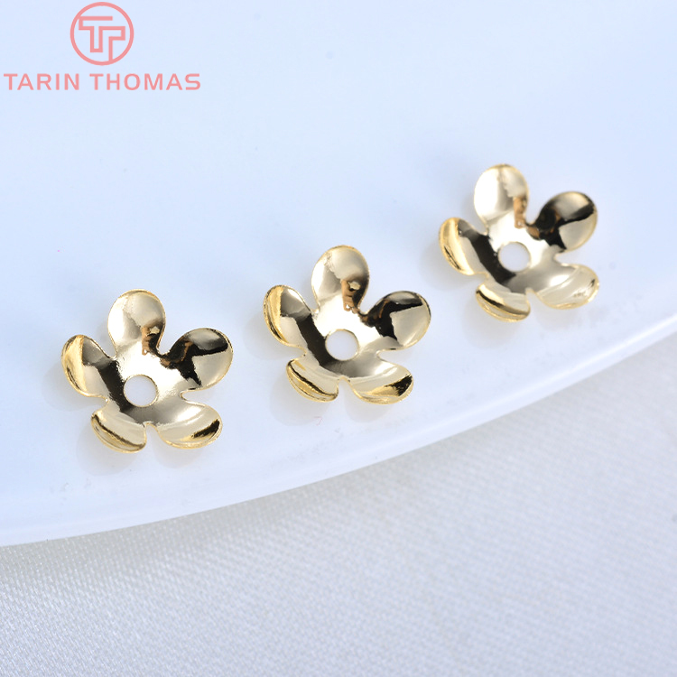 (3176)20 sztuk 8.5MM 24K złoty – Bead Cap Flower recenzja i cena