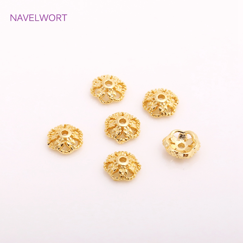 7mm pozłacane 14K złotem mosię – Bead Cap Flower recenzja i cena