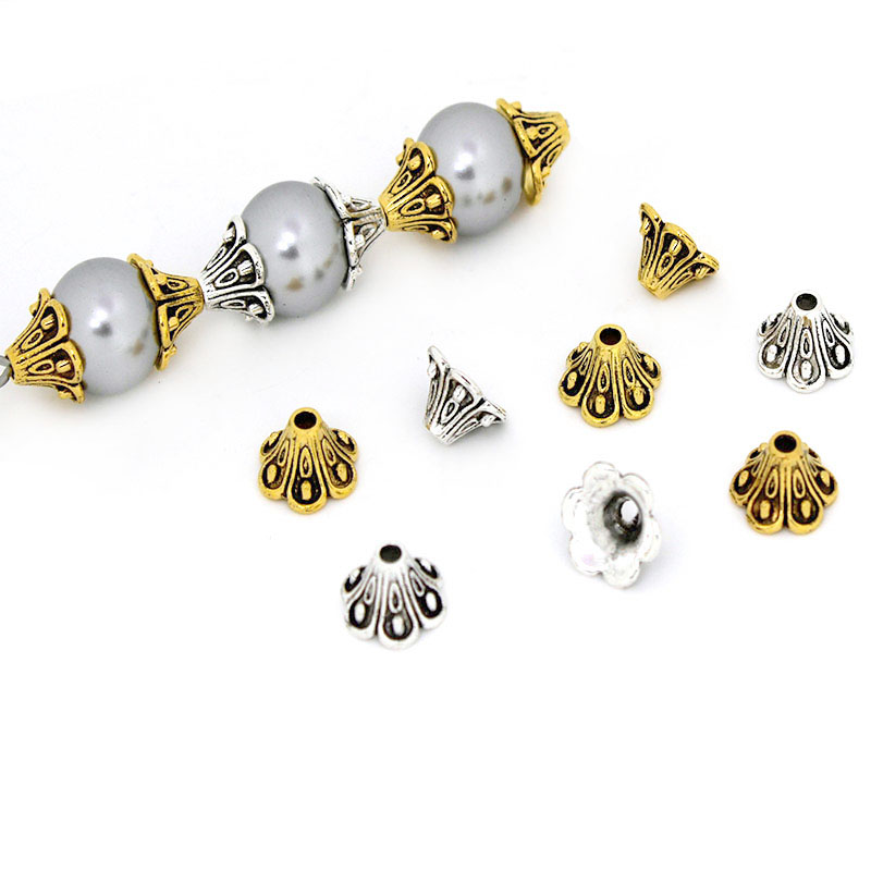 30 sztuk Vintage złoto srebrne – Bead Cap Flower recenzja i cena