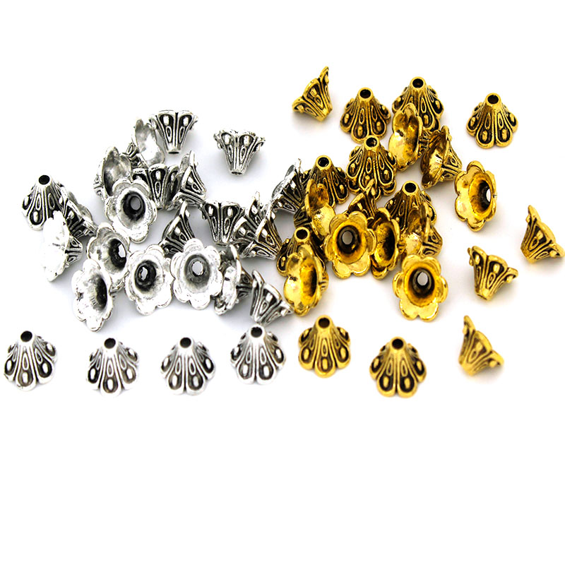 30 sztuk Vintage złoto srebrne – Bead Cap Flower recenzja i cena