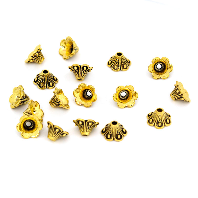 30 sztuk Vintage złoto srebrne – Bead Cap Flower recenzja i cena